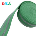 Nylon Glitter Silver Lurex Elastic Webbing For Dresses